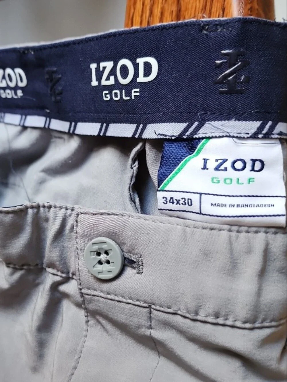Izod Light Gray Chinos - Straight Fit Golf 34x30